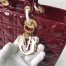 Dior Large Lady Dior Bag In Bordeaux Patent Leather