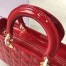 Dior Large Lady Dior Bag In Red Patent Leather