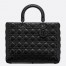 Dior Large Lady Dior Ultra-Matte So Black Bag