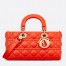 Dior Lady D-Joy Bag In Orange Cannage Lambskin