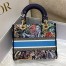 Dior Medium Lady D-Lite Bag In Blue D-Constellation Embroidery