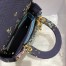 Dior Medium Lady D-Lite Bag In Blue D-Constellation Embroidery