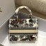 Dior Medium Lady D-Lite Bag In White Jardin d'Hiver Embroidery