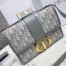 Dior 30 Montaigne Bag In Grey Oblique Jacquard Canvas