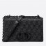 Dior 30 Montaigne Chain Bag In Black Braided Lambskin