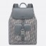 Dior Saddle Backpack with Flap in Grey Oblique Jacquard