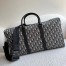 Dior Lingot 50 Duffle Bag In Black Oblique Jacquard