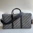 Dior Lingot 50 Duffle Bag In Black Oblique Jacquard