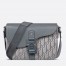Dior Small Saddle Messenger Bag in Grey Oblique Jacquard and Calfskin