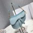 Dior Mini Saddle Bag In Sea Green Velvet