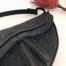 Dior Saddle Bag In Black Braided Leather Strips With Fringe