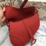 Dior Saddle Bag In Cherry Red Matte Calfskin