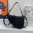 Dior Saddle Bag with Strap in Black Ultramatte Calfskin