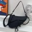 Dior Saddle Bag with Strap in Black Ultramatte Calfskin