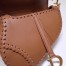 Dior Saddle Bag In Brown Calfskin With Threaded Edges