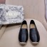 Dior Granville Espadrilles In Black Embossed Lambskin