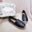 Dior Granville Espadrilles In Black Embossed Lambskin