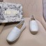 Dior Granville Espadrilles In White Embossed Lambskin