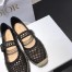 Dior Caro Espadrille Ballerina Flat In Black Mesh Embroidery