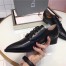 Dior Black LA Derby Flat Shoe With White Star 