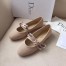 Dior Miss J'Adior Ballet Flat In Nude Technical Canvas 