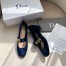 Dior Baby-D Ballet Flats In Dark Blue Velvet