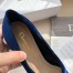 Dior Baby-D Ballet Flats In Dark Blue Velvet