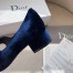 Dior Baby-D Ballet Flats In Dark Blue Velvet