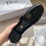 Dior Baby-D Ballet Flats In Dark Blue Velvet