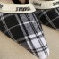 Dior J'Adior Ballet Flat In Black and White Tartan Fabric