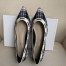 Dior J'Adior Ballet Flat In Black and White Tartan Fabric