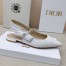 Dior J'Adior Slingback Ballerina Flats In White Cotton Embroidery