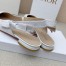 Dior J'Adior Slingback Ballerina Flats In White Cotton Embroidery