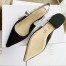 Dior J'Adior Slingback Ballerina Flats In Black Technical Fabric