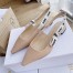 Dior J'Adior Slingback Ballerina Flats In Nude Technical Fabric