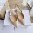 Dior J'Adior Slingback Ballerina Flats In Nude Patent Leather