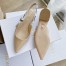 Dior J'Adior Slingback Ballerina Flats In Nude Patent Leather