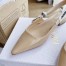 Dior J'Adior Slingback Ballerina Flats In Nude Patent Leather