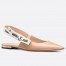 Dior J'Adior Slingback Ballerina Flats In Nude Patent Leather