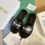 Dior Every-D Slides In Black Embossed Lambskin