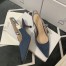 Dior J'Adior Slingback Pumps 65mm In Blue Embroidered Cotton