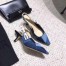 Dior J'Adior Slingback Pumps In Patchwork Denim