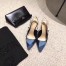 Dior J'Adior Slingback Pumps In Patchwork Denim