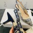 Dior J'Adior Slingback 65mm Pumps In Blue Toile de Jouy Cotton