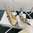 Dior J'Adior Slingback 65mm Pumps In Blue Toile de Jouy Cotton