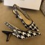 Dior J'Adior Slingback 65mm Pumps In Black Houndstooth Embroidery