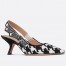 Dior J'Adior Slingback 65mm Pumps In Black Houndstooth Embroidery