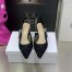 Dior J'Adior Slingback Pumps 65MM In Black Macrame Embroidered Cotton