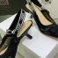 Dior J'Adior Slingback Pumps 65MM In Black Macrame Embroidered Cotton