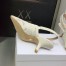 Dior J'Adior Slingback Pumps 65MM In White Macrame Embroidered Cotton